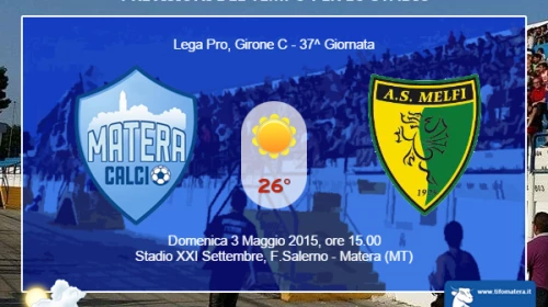 CALCIO - Il Meteo per Matera vs Melfi